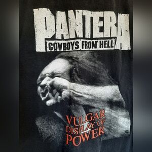 Pantera - Cowboys from Hell - Vulgar Display of Power T Shirt - Large